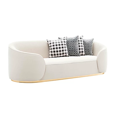 Modern Bliss: Eden Rock Sofa 3D model image 1 