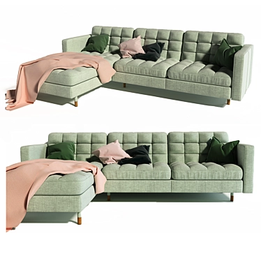 Luxurious Landskrona Sofa: Comfy and Stylish 3D model image 1 