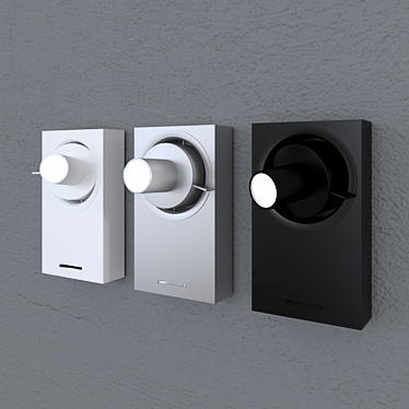 Sleek LED Wall Lamps (Set of 3) 3D model image 1 