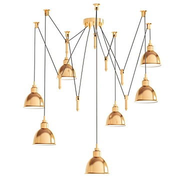 Bronze Illumination Pendant Light 3D model image 1 