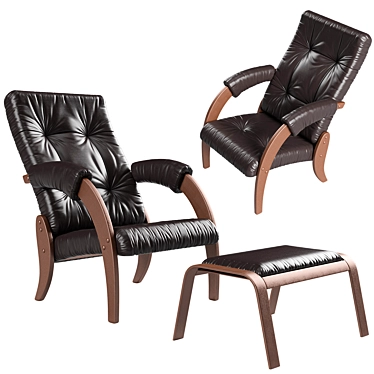 Vintage Venge Armchair: Model 61 3D model image 1 