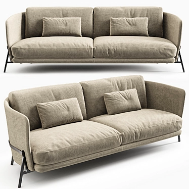 Elegant Arflex CRADLE Sofa 3D model image 1 