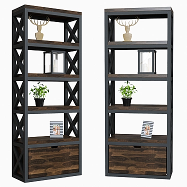 Sleek Bristol Shelving 3D model image 1 