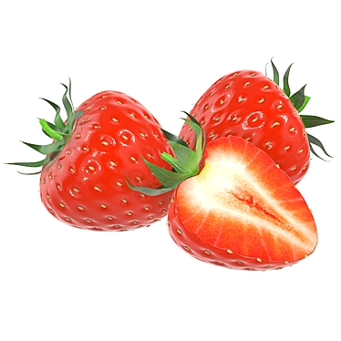 Polygon Strawberry Geometry Model 3D model image 1 