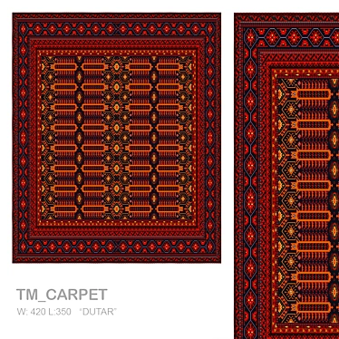 Vintage Persian-inspired TM Carpet 3D model image 1 