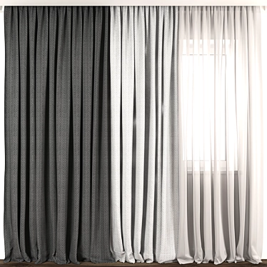Elegant Curtain Design 3D 3D model image 1 