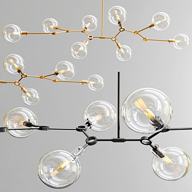 Elegant Illumination: ORA Chandelier 3D model image 1 