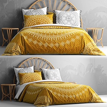 Adairs Australia Bed: Comfort Redefined! 3D model image 1 