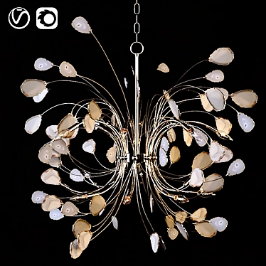 Fountain of Agate Blooms Chandelier 3D model image 1 