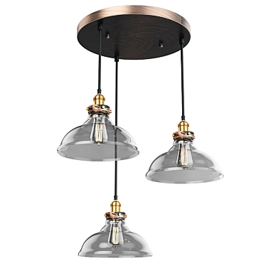 ARTCRAFT Bronze Copper Pendant: Elegant Lighting Solution 3D model image 1 