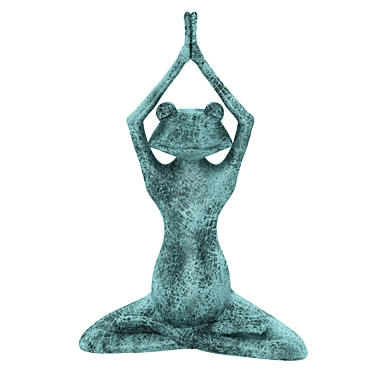 Zen Frog Yoga Statue 3D model image 1 