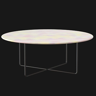 Pearl Perfection: Cattelan Italia Vinyl Side Table 3D model image 1 