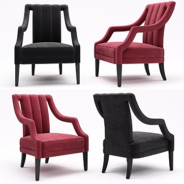 Elegant Ermitage Chair – Timeless Luxury 3D model image 1 