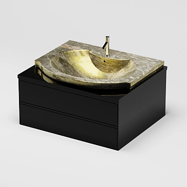 Streamline Sink: Modern Texture Collection 3D model image 1 
