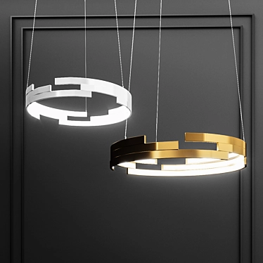 Modern Pendant Light Set 3D model image 1 