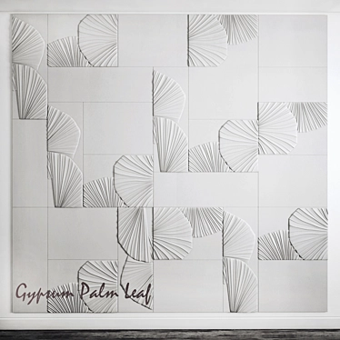 3D Gypsum Flora Tiles 3D model image 1 