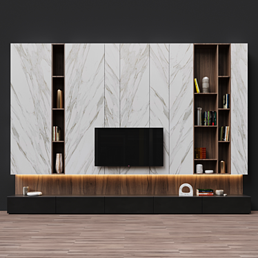 ZONA 24 TV: Sleek & Spacious Entertainment 3D model image 1 