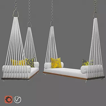 Outdoor Swing Chair - Convertible Vray and Corona Version 3D model image 1 