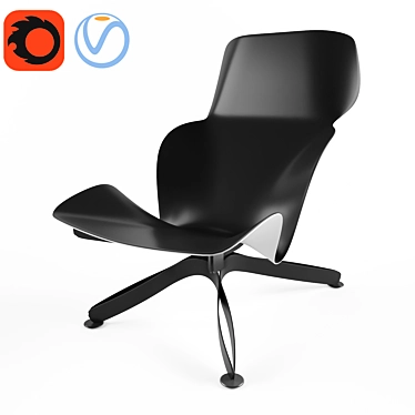 Minimalist Armchair Om 3D model image 1 