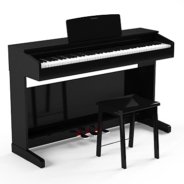 YAMAHA YDP-143 WH&B Digital Piano 3D model image 1 