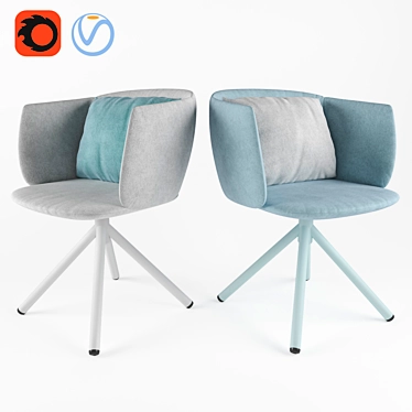 Classic Design Chair: Available in 2 Colors 3D model image 1 