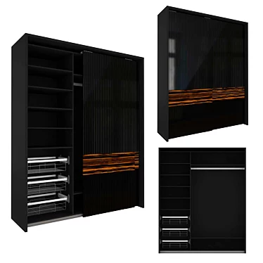 Sleek Wardrobe with PS10 Cinetto System 3D model image 1 