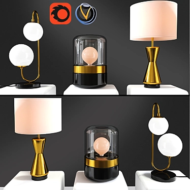 Versatile 3D Max & Vray/Corona Lamp 3D model image 1 