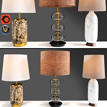 Modern Table Lamp with 3dsmax 2011 & 2015, Vray & Corona 3D model image 1 