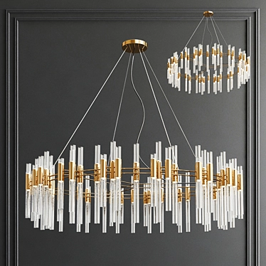 Ethereal Cascade Pendant Light 3D model image 1 