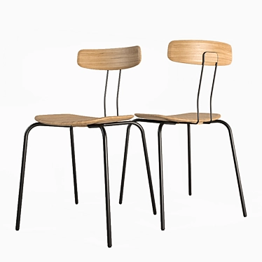 Modern Minimalist Okito Chair 3D model image 1 