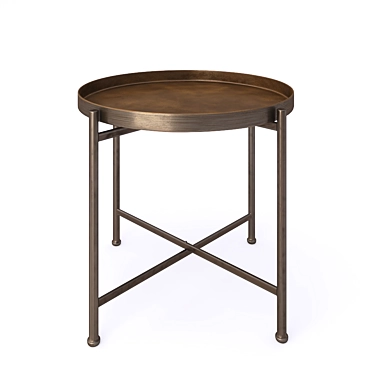 Lenox Tray Table: Stylish and Functional Metal Coffee Table 3D model image 1 