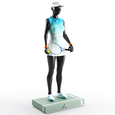 Adidas Women's Tennis Outfit 3D model image 1 
