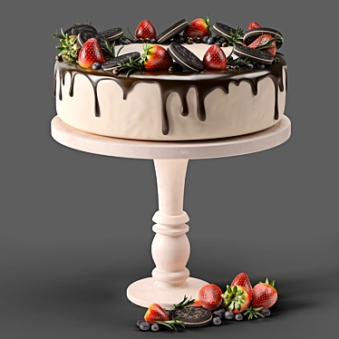 Cake with Strawberries and Oreo