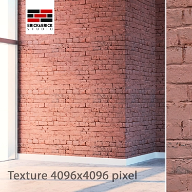 Seamless Detailed Brick Texture - Vray Material 3D model image 1 
