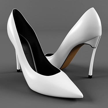 Elegant CASADEI White Blade Women's Shoes 3D model image 1 