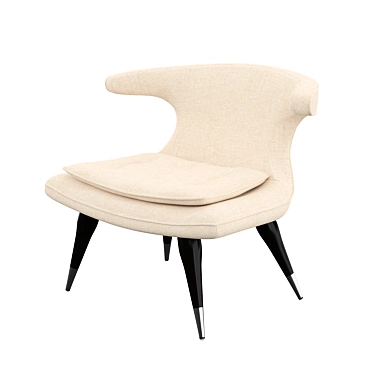 Elegant Upholstered Accent Chair 3D model image 1 