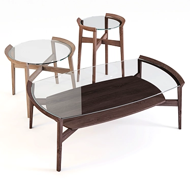 Bloom Coffee Table: Sleek and Functional 3D model image 1 