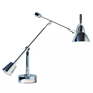 Sleek Chrome Task Table Lamp 3D model image 1 