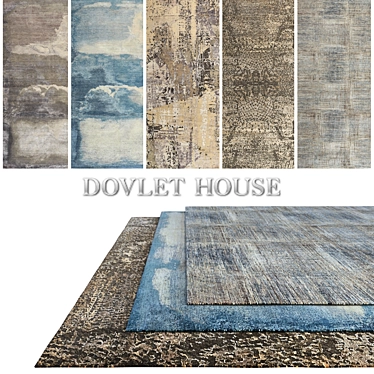 Elegant Dovlet House 5-Piece Carpets 3D model image 1 