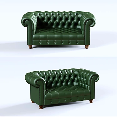 OM Chester 2-Seater Sofa - Elegant and Stylish 3D model image 1 