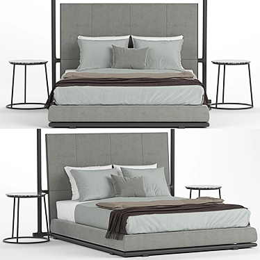 Icaro FlexForm Comfort Bed Set 3D model image 1 