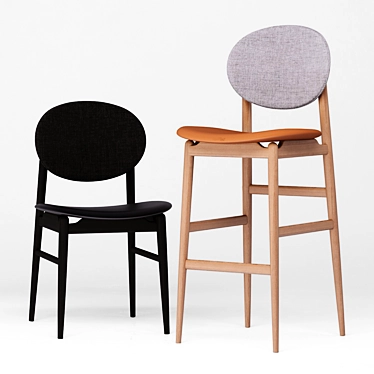 Modern Ariake Outline Chair & Barstool 3D model image 1 