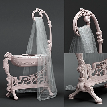 MEDEA Liberty Cradle: The Perfect Artistic Nursery Solution 3D model image 1 