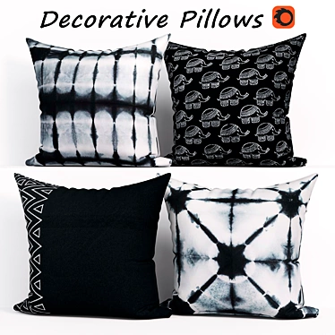 Handcrafted Decorative Pillows Set - Folkulture 3D model image 1 