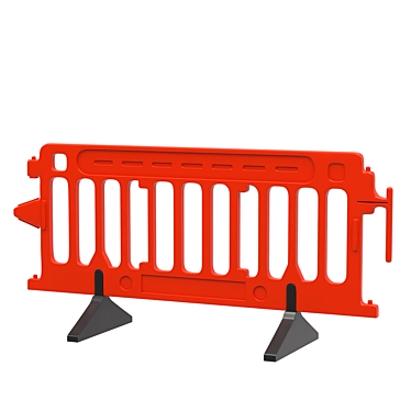 Versatile CrowdCade Plastic Barricade 3D model image 1 