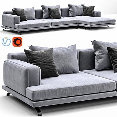 Lema Mustique: Elegant and Spacious Modern Sofa 3D model image 1 