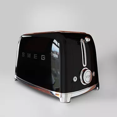 Sleek SMEG TSF01BLEU Toaster 3D model image 1 