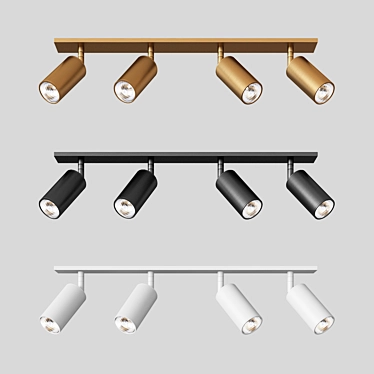 Versatile Indoor Lighting Set: Modern Loft Brass Lights 3D model image 1 
