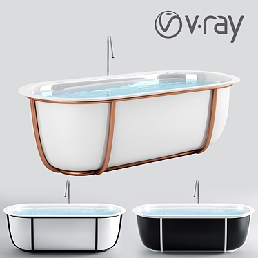 Cuna Agrape Spa Bathtub: Immerse in Luxury 3D model image 1 