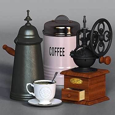 5-Piece Coffee Brewing Set 3D model image 1 